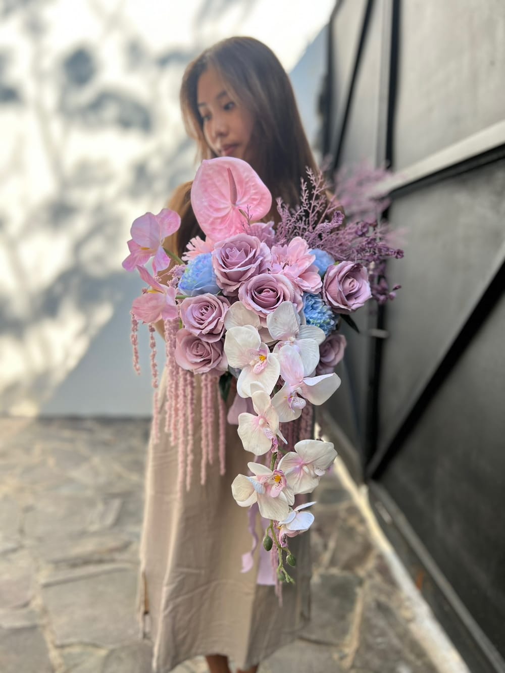 Artificial Flower Bouquet Deluxe Pastel